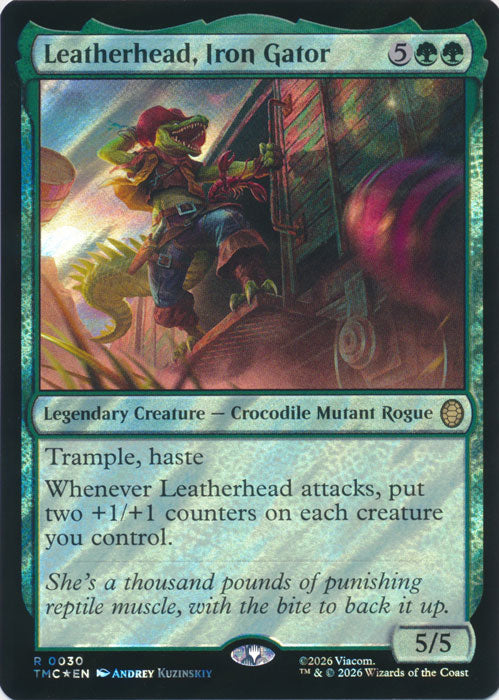 Leatherhead, Iron Gator (Surge Foil) (TMC-030) - Commander: Teenage Mutant Ninja Turtles Foil