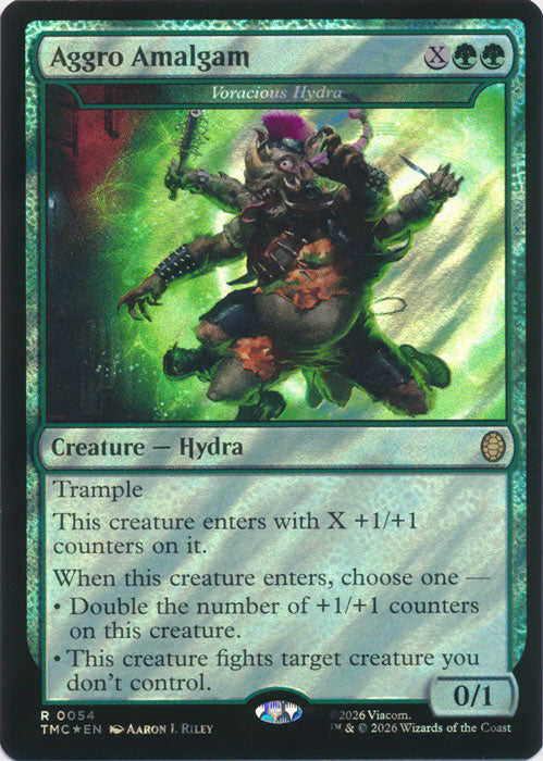 Aggro Amalgam - Voracious Hydra (Surge Foil) (TMC-054) - Commander: Teenage Mutant Ninja Turtles Foil