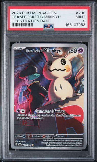 2026 English Pokemon Team Rocket's Mimikyu 238/217 PSA 9