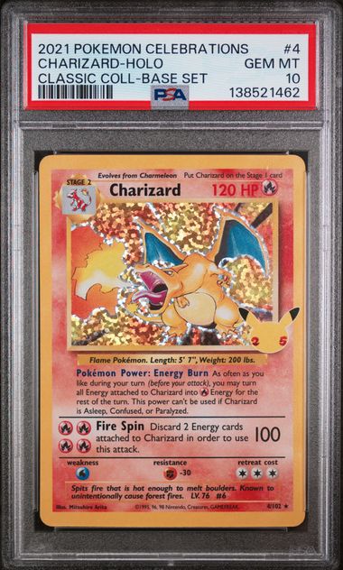 2021 English Pokemon Charizard 4/102 PSA 10
