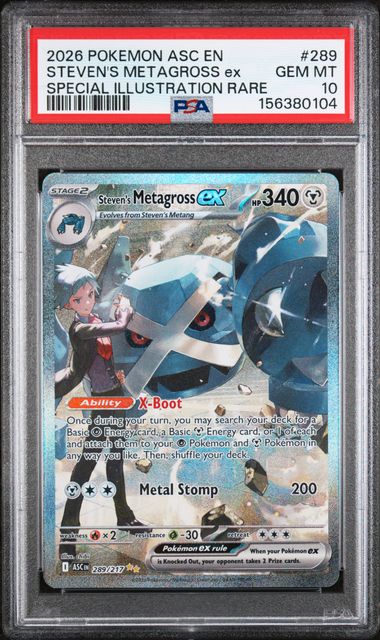 2026 English Pokemon Steven's Metagross EX PSA 10