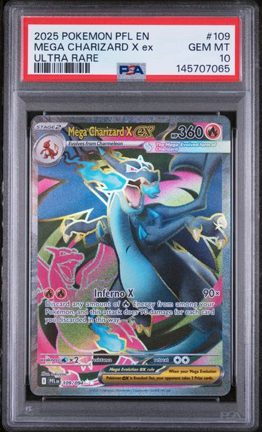 2025 English Pokemon Mega Charizard ex PSA 10