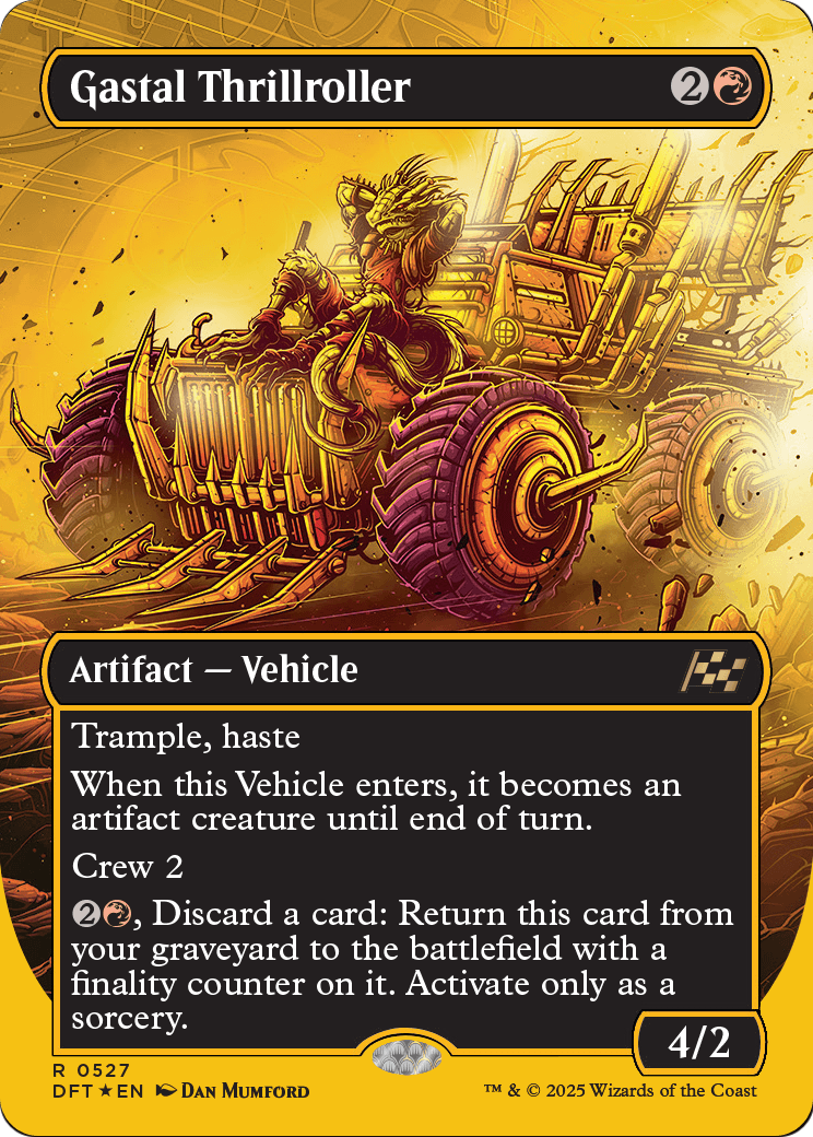 Gastal Thrillroller (Borderless) (First-Place Foil) (DFT-527) - Aetherdrift (Borderless) Foil