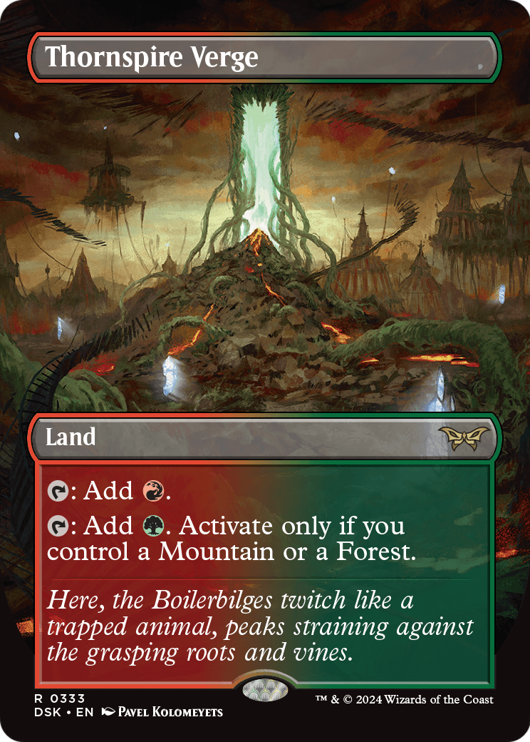 Thornspire Verge (Borderless) (DSK-333) - Duskmourn: House of Horror (Borderless) Foil