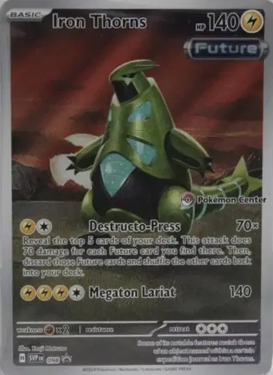 Iron Thorns 098  - Holofoil SV Scarlet & Violet Promo Cards - Pokemon Center STamped Promo (SEALED)