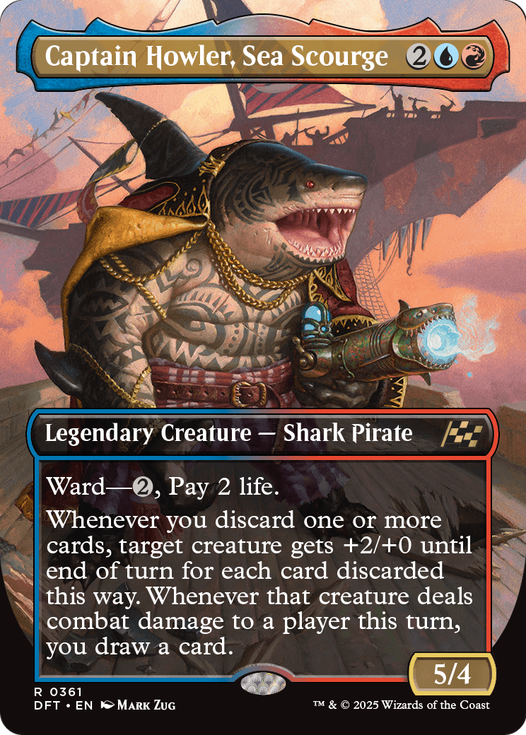 Captain Howler, Sea Scourge (Borderless) (DFT-361) - Aetherdrift (Borderless)