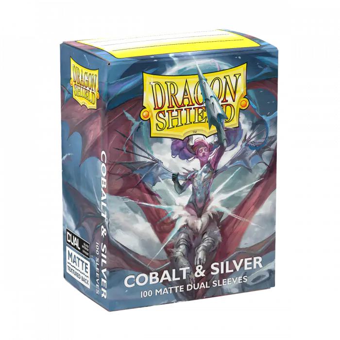 Dragon Shield Sleeves Dual Matte Cobalt & Silver