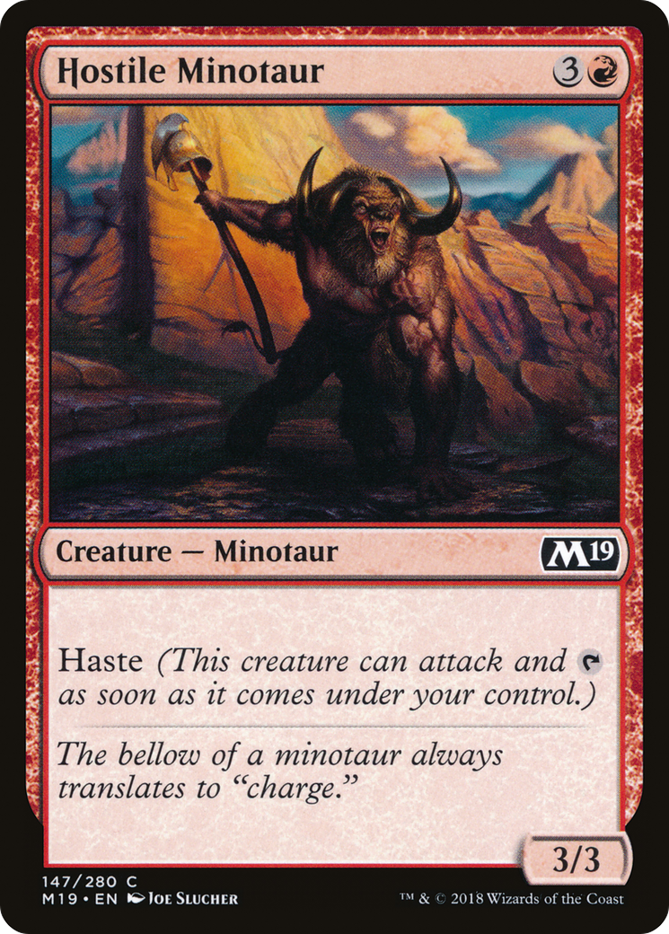 Hostile Minotaur (M19-147) - Core Set 2019 Foil
