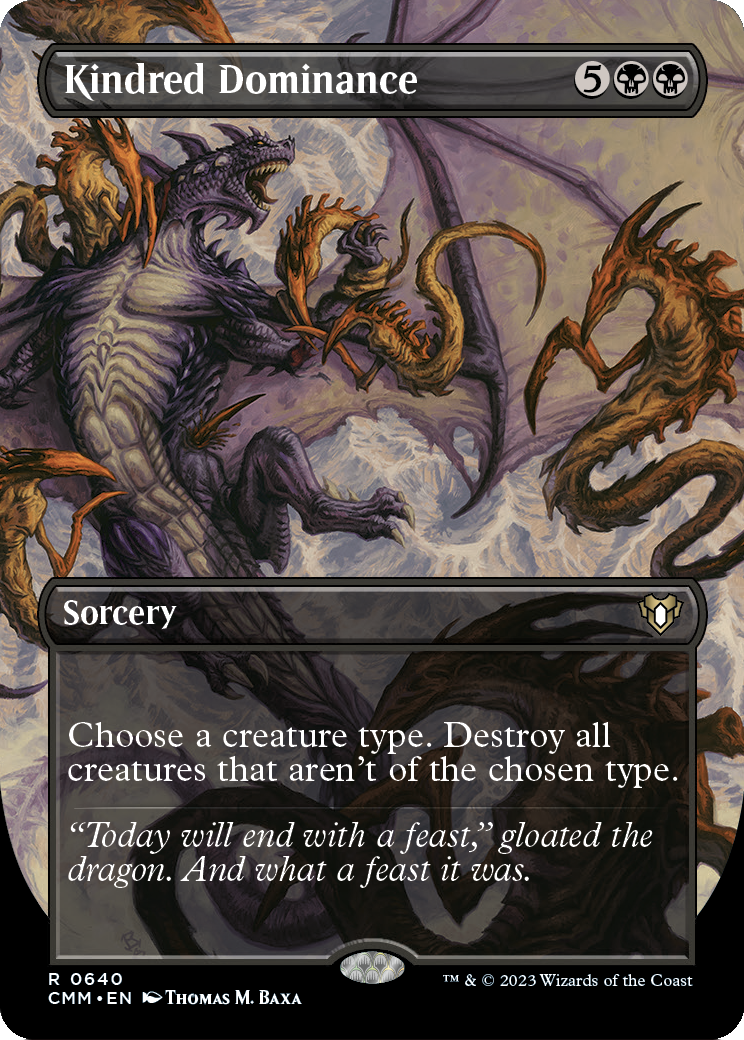 Kindred Dominance (Borderless) (CMM-640) - Commander Masters (Borderless)