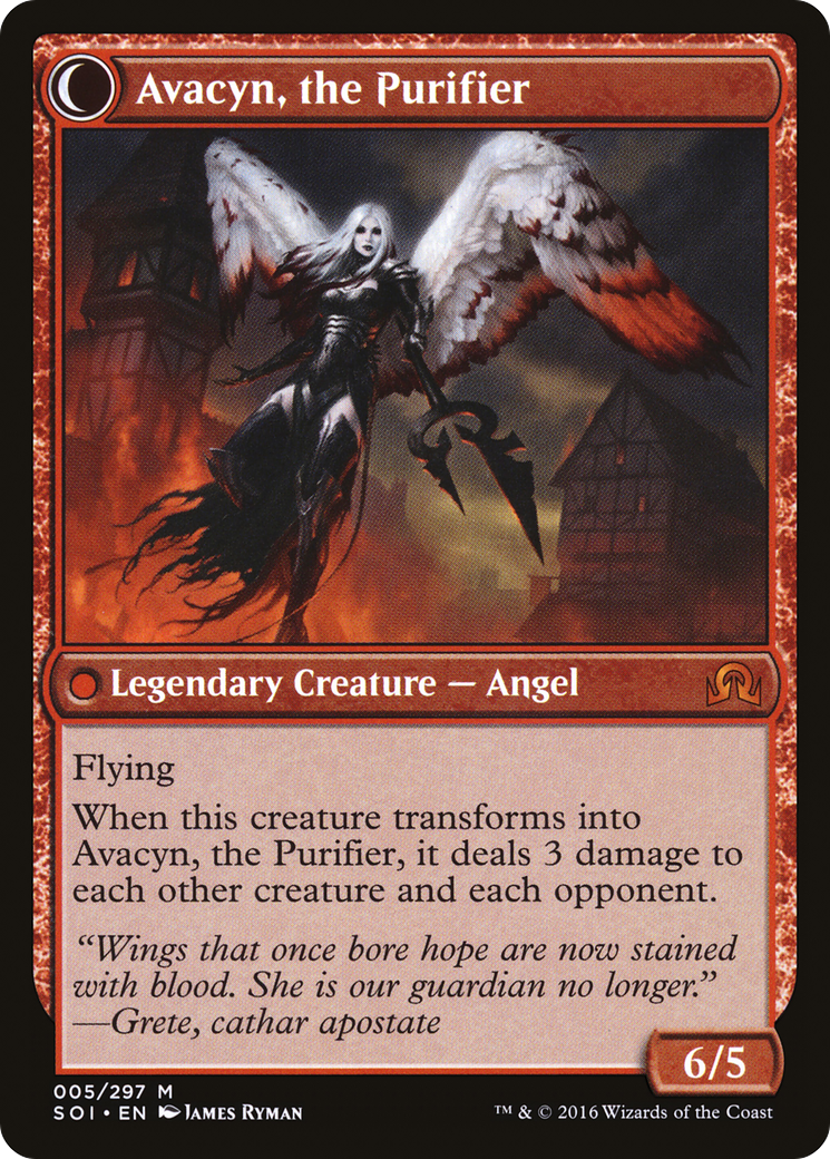 Archangel Avacyn // Avacyn, the Purifier (SOI-005) - Shadows over Innistrad: (Double Faced Transform) Foil