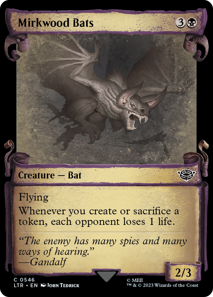 Mirkwood Bats (Showcase Scrolls) (LTR-546) - The Lord of the Rings: Tales of Middle-earth: (Showcase) Foil