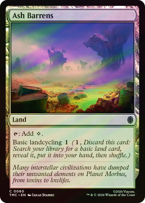 Ash Barrens (Surge Foil) (TMC-060) - Commander: Teenage Mutant Ninja Turtles Foil