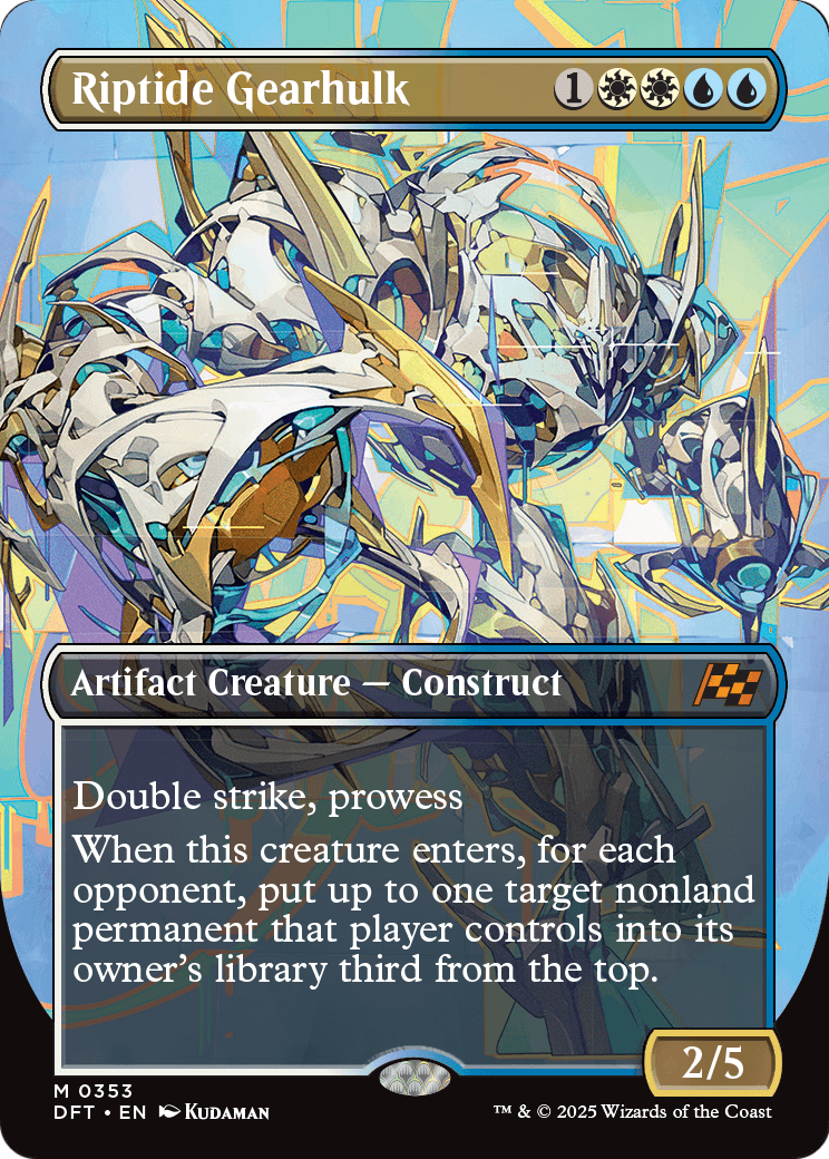 Riptide Gearhulk (Borderless) (DFT-353) - Aetherdrift (Borderless) Foil