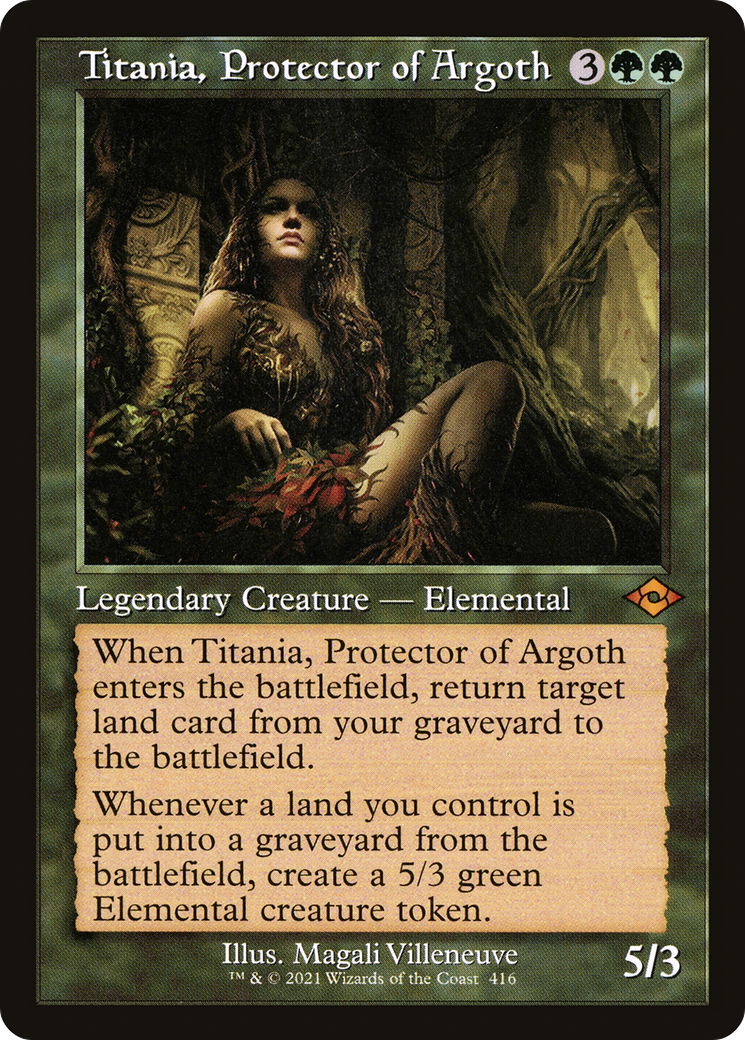 Titania, Protector of Argoth (Retro Frame) (MH2-416) - Modern Horizons 2