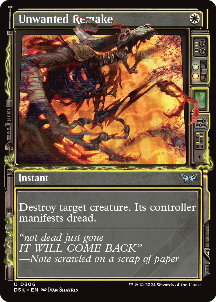 Unwanted Remake (Showcase) (DSK-306) - Duskmourn: House of Horror: (Showcase) Foil