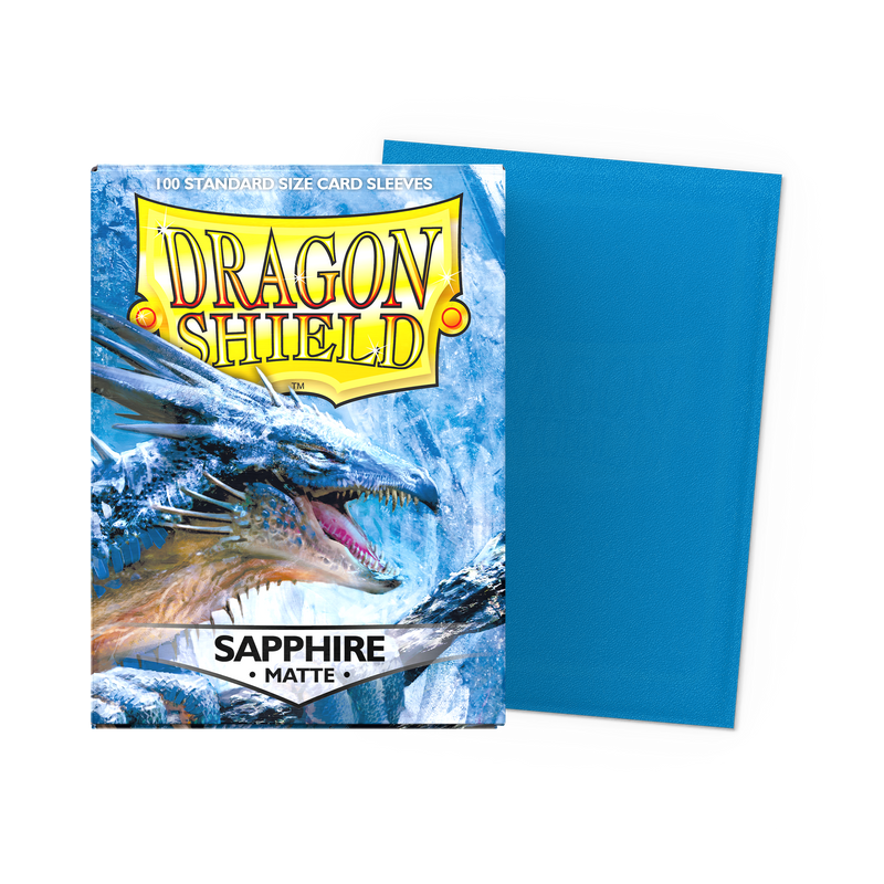 Dragon Shield Matte Dual Sleeves - Standard Size - 100ct - Sapphire Blue Roi & Roy