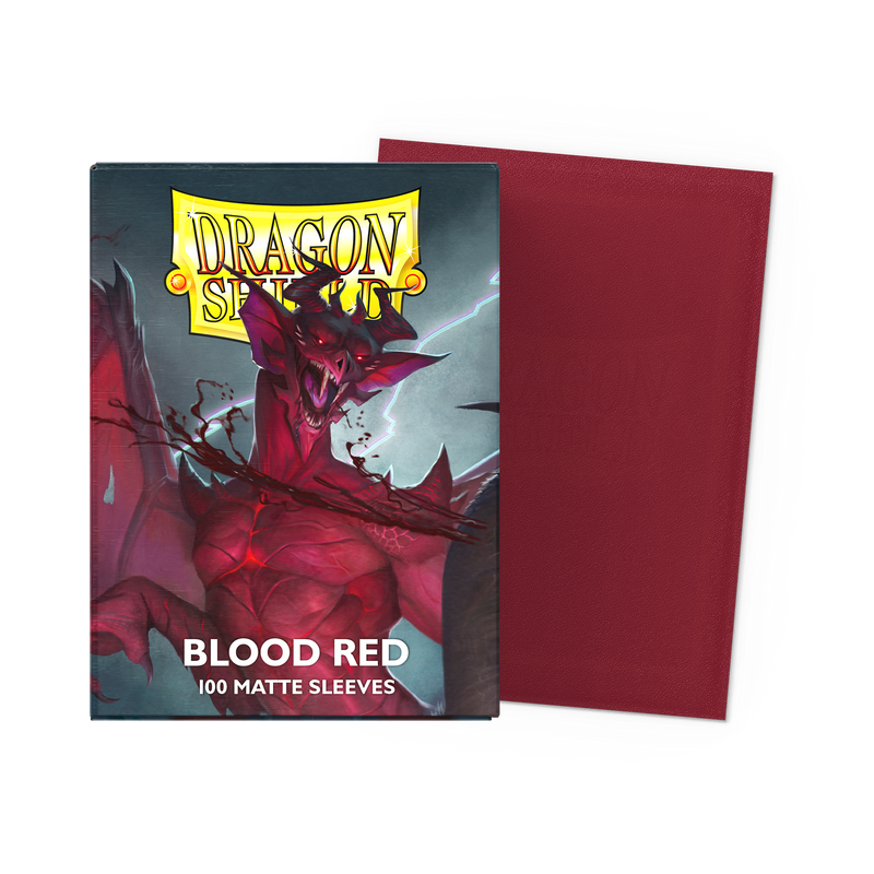Dragon Shield Matte Dual Sleeves - Standard Size - 100ct - Blood Red Simurag