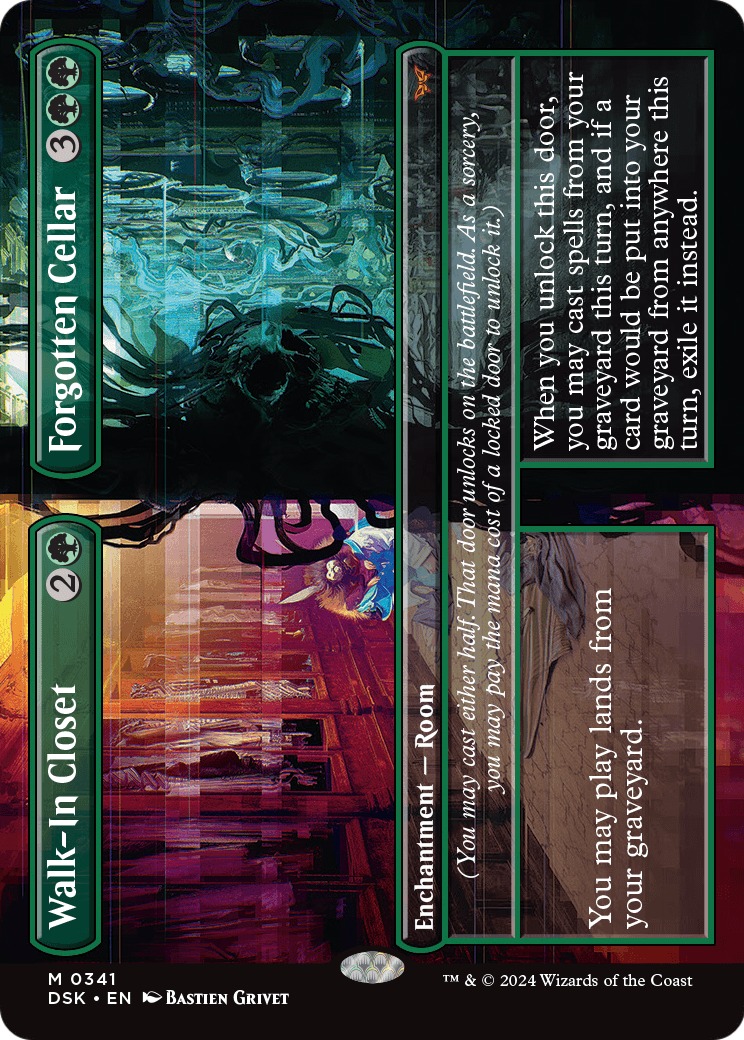 Walk-In Closet // Forgotten Cellar (Borderless) (DSK-341) - Duskmourn: House of Horror (Borderless) Foil