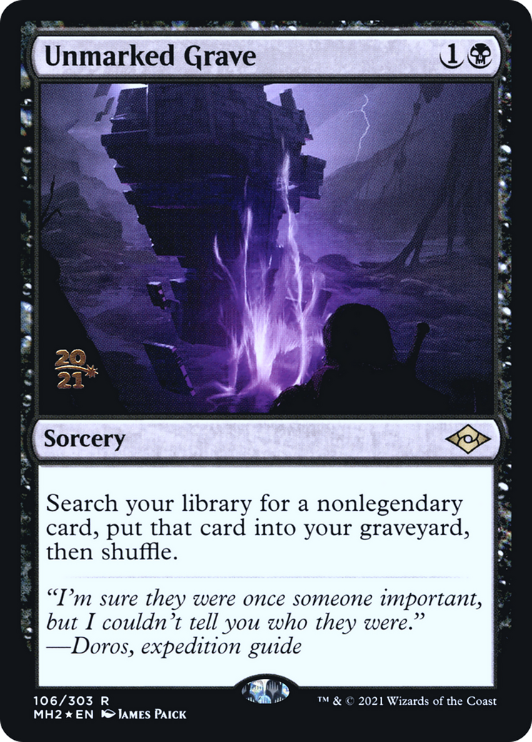 Unmarked Grave (PRE-106) - Modern Horizons 2 Promos Foil