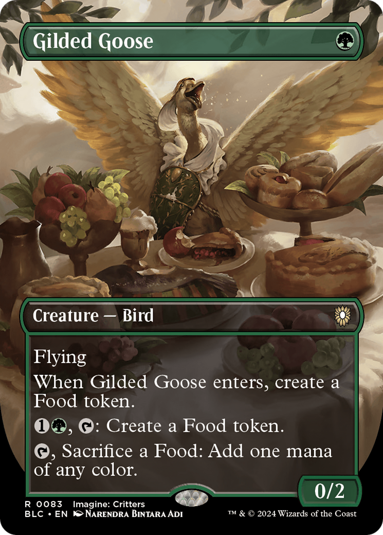 Gilded Goose (Borderless) (BLC-083) - Bloomburrow Commander (Borderless) Foil