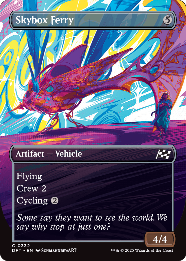 Skybox Ferry (Borderless) (DFT-332) - Aetherdrift (Borderless) Foil