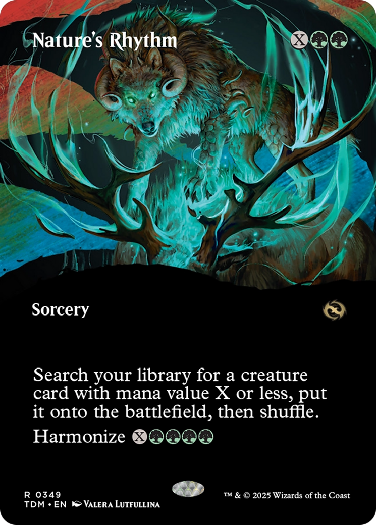 Nature's Rhythm (TDM-349) - Tarkir: Dragonstorm: (Showcase) (Borderless)