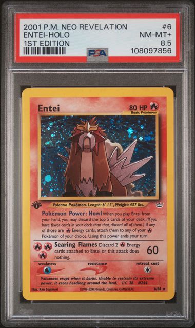 2001 English Pokemon First Edition Eentei 6/64 PSA 8.5