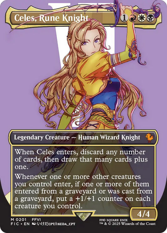 Celes, Rune Knight (FIC-201) - Commander: FINAL FANTASY (Borderless) Foil