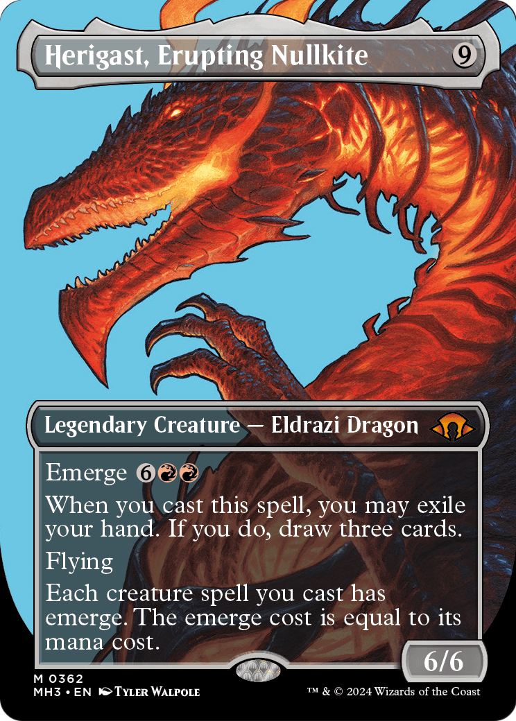 Herigast, Erupting Nullkite (Borderless) (MH3-362) - Modern Horizons 3 (Borderless) Foil
