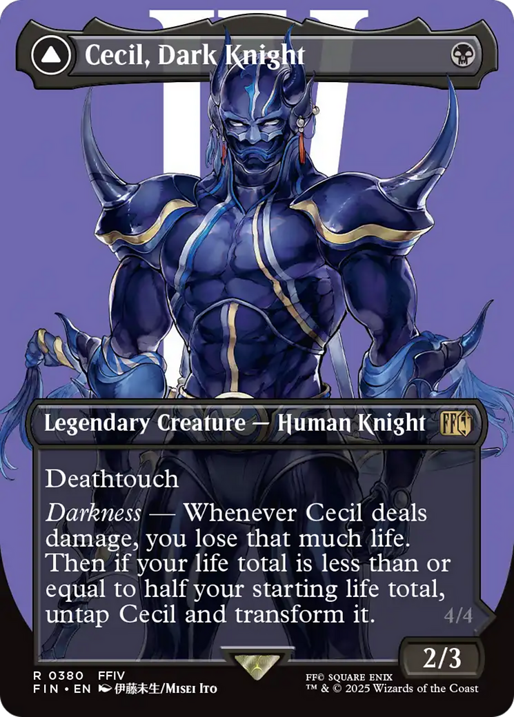 Cecil, Dark Knight // Cecil, Redeemed Paladin (FIN-380) - FINAL FANTASY (Borderless)