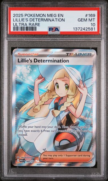 Pokemon 2025 169/132 Lillie's determination PSA10