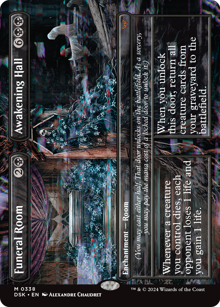Funeral Room // Awakening Hall (Borderless) (DSK-338) - Duskmourn: House of Horror (Borderless) Foil