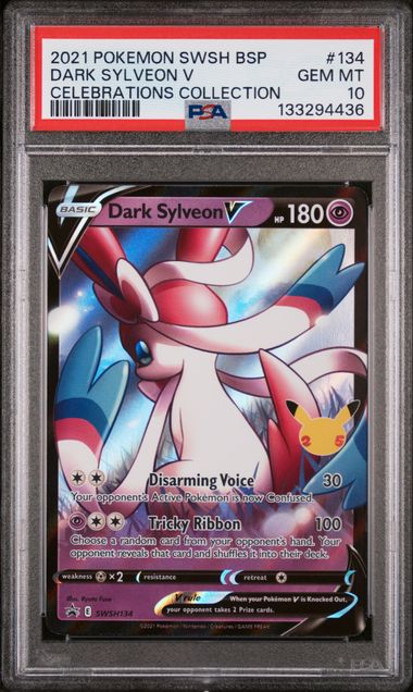 2021 English Pokemon Dark Sylveon V swsh134 PSA 10
