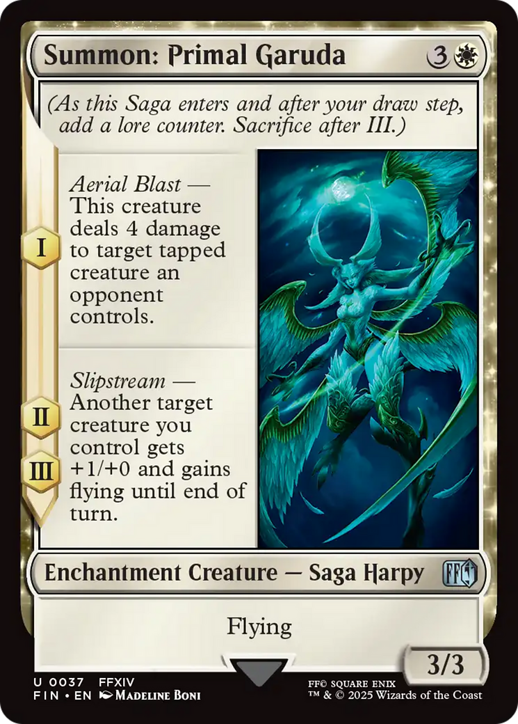Summon: Primal Garuda (FIN-037) - FINAL FANTASY: (enchantment) Foil