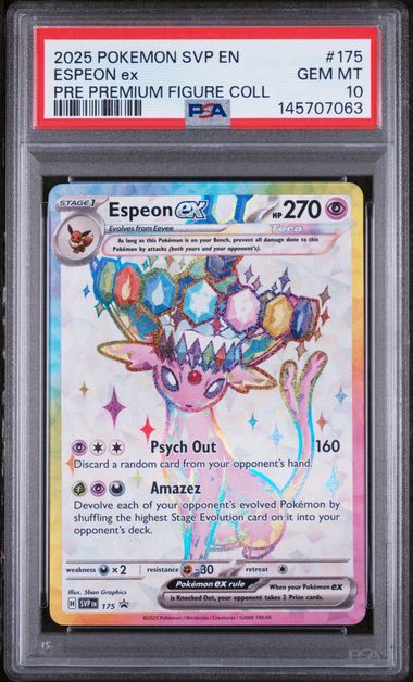 2025 English Pokemon Espeon ex Promo SVP 175 PSA 10
