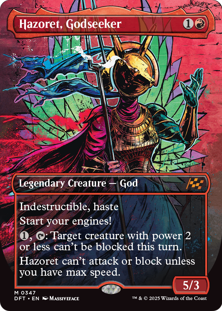 Hazoret, Godseeker (Borderless) (DFT-347) - Aetherdrift (Borderless)