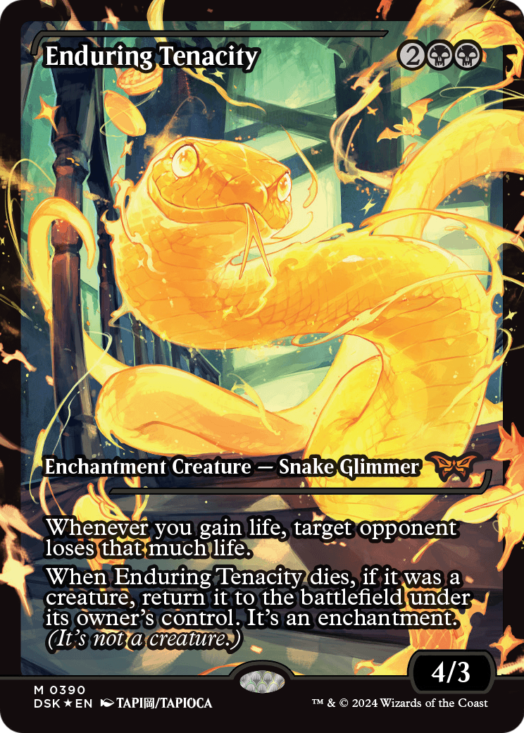 Enduring Tenacity (Showcase) (DSK-390) - Duskmourn: House of Horror: (Showcase) Foil