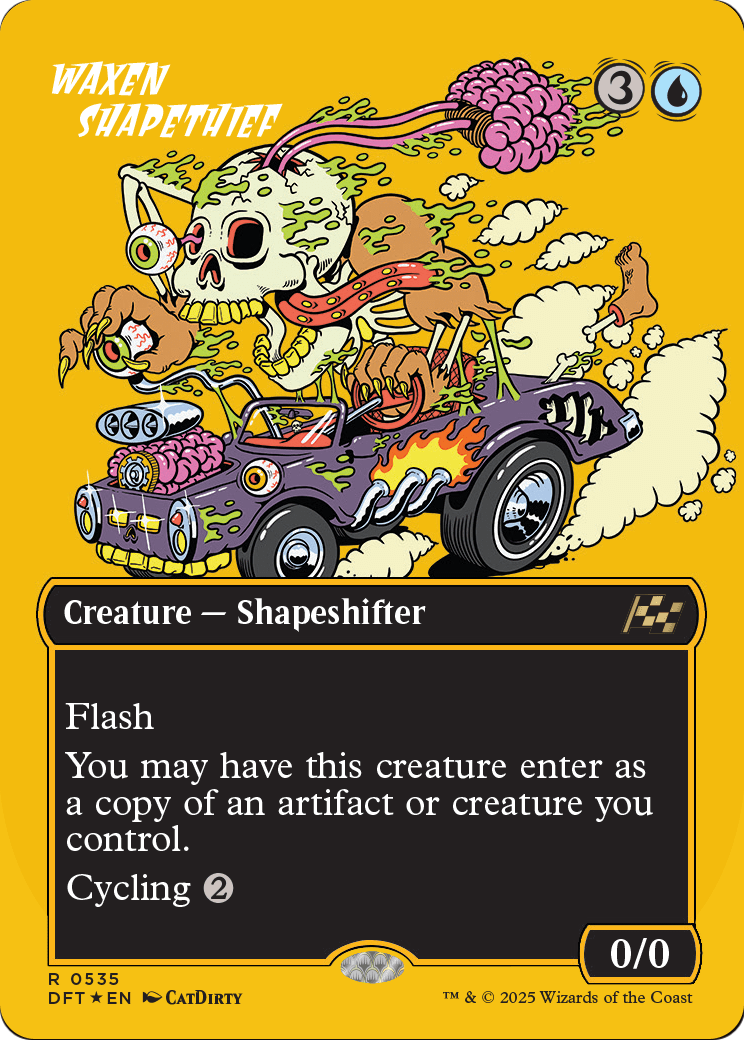 Waxen Shapethief (Borderless) (First-Place Foil) (DFT-535) - Aetherdrift (Borderless) Foil