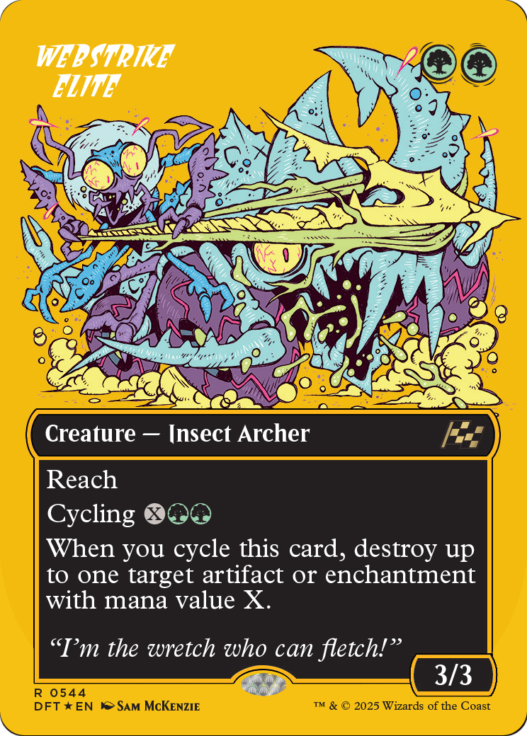 Webstrike Elite (Borderless) (First-Place Foil) (DFT-544) - Aetherdrift (Borderless) Foil