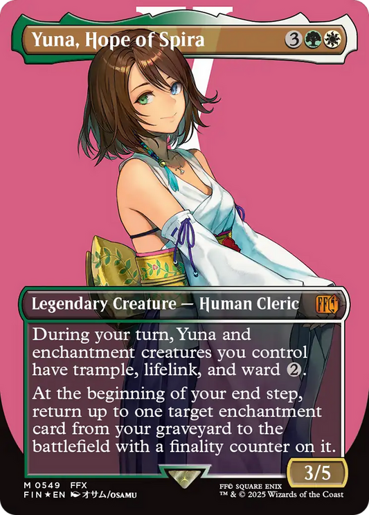 Yuna, Hope of Spira (FIN-548) - FINAL FANTASY (Borderless) Foil