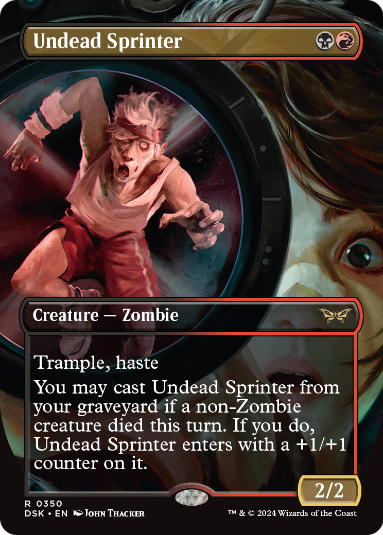 Undead Sprinter (Borderless) (DSK-350) - Duskmourn: House of Horror (Borderless) Foil
