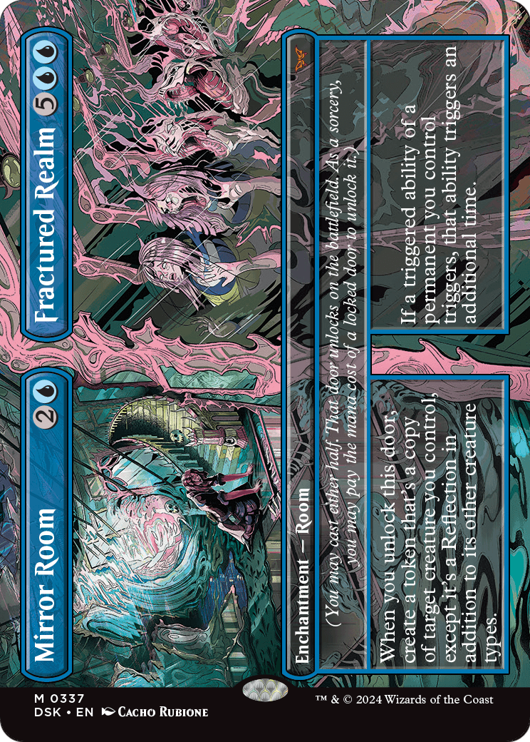 Mirror Room // Fractured Realm (Borderless) (DSK-337) - Duskmourn: House of Horror (Borderless) Foil