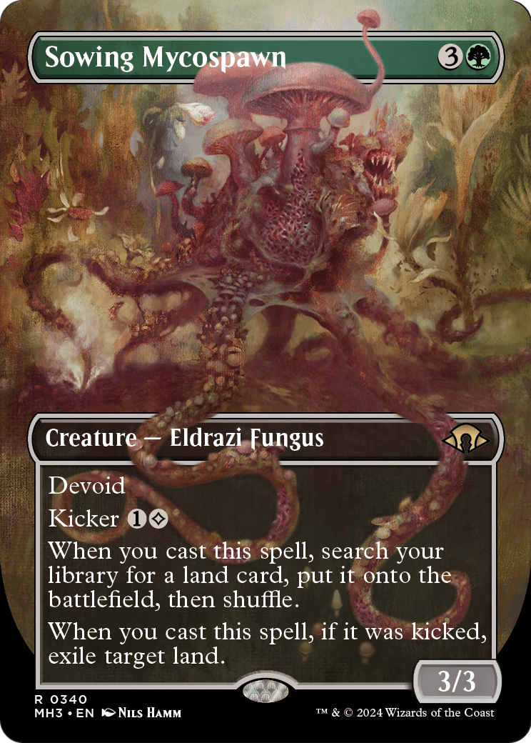 Sowing Mycospawn (Borderless) (MH3-340) - Modern Horizons 3 (Borderless) Foil