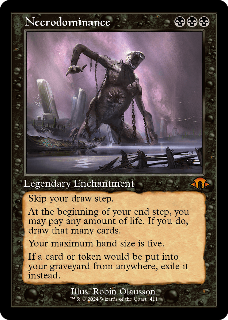 Necrodominance (Retro Frame) (MH3-411) - Modern Horizons 3 Foil