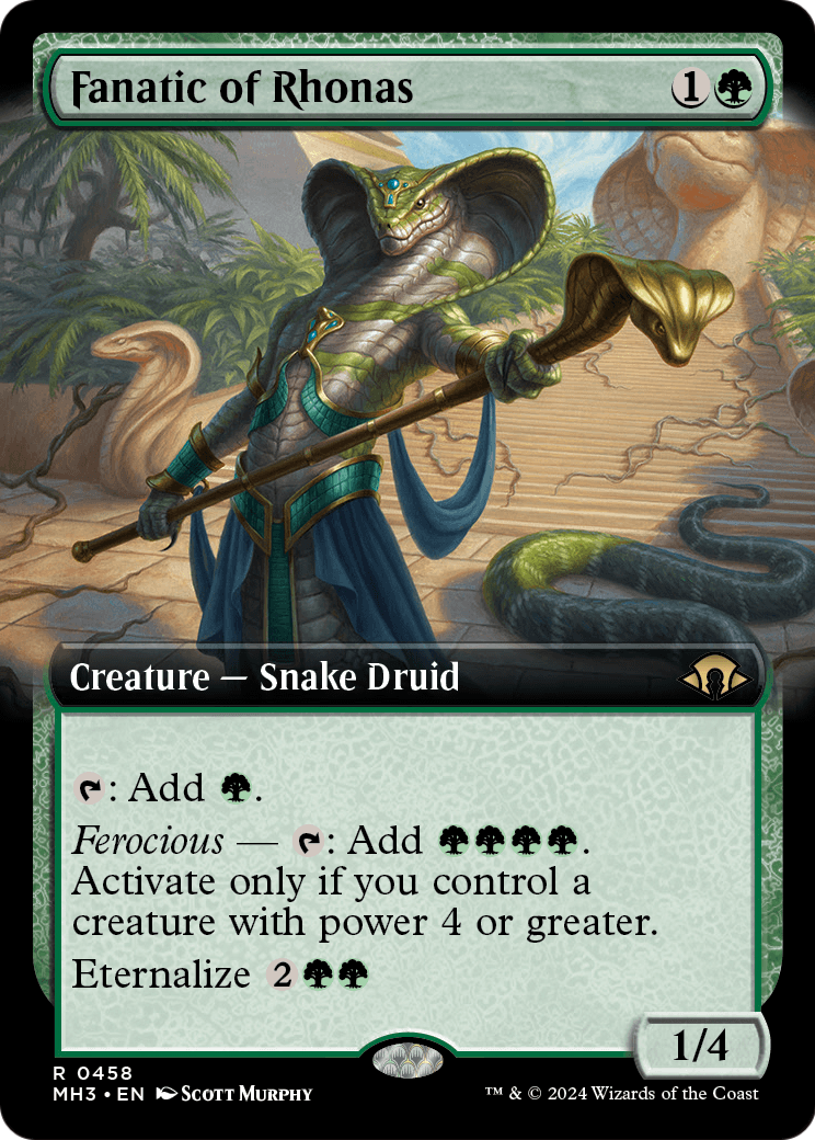 Fanatic of Rhonas (Extended Art) (MH3-458) - Modern Horizons 3: (Extended Art)