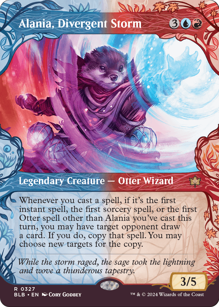 Alania, Divergent Storm (Showcase) (BLB-327) - Bloomburrow: (Showcase) (Borderless)