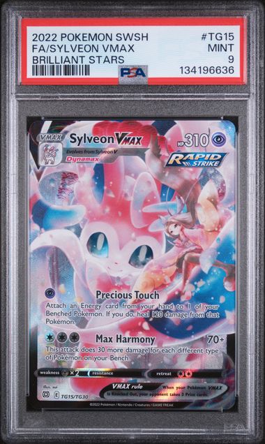 2022 English Pokemon Sylveon VMAX TG15/TG30 PSA 9