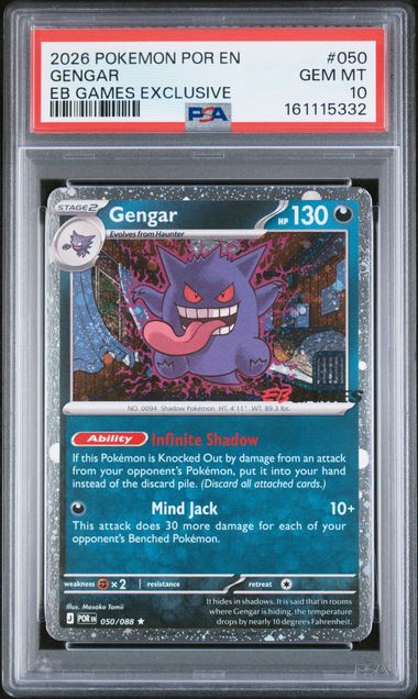 2026 English Pokemon Gengar 050/088 PSA 10