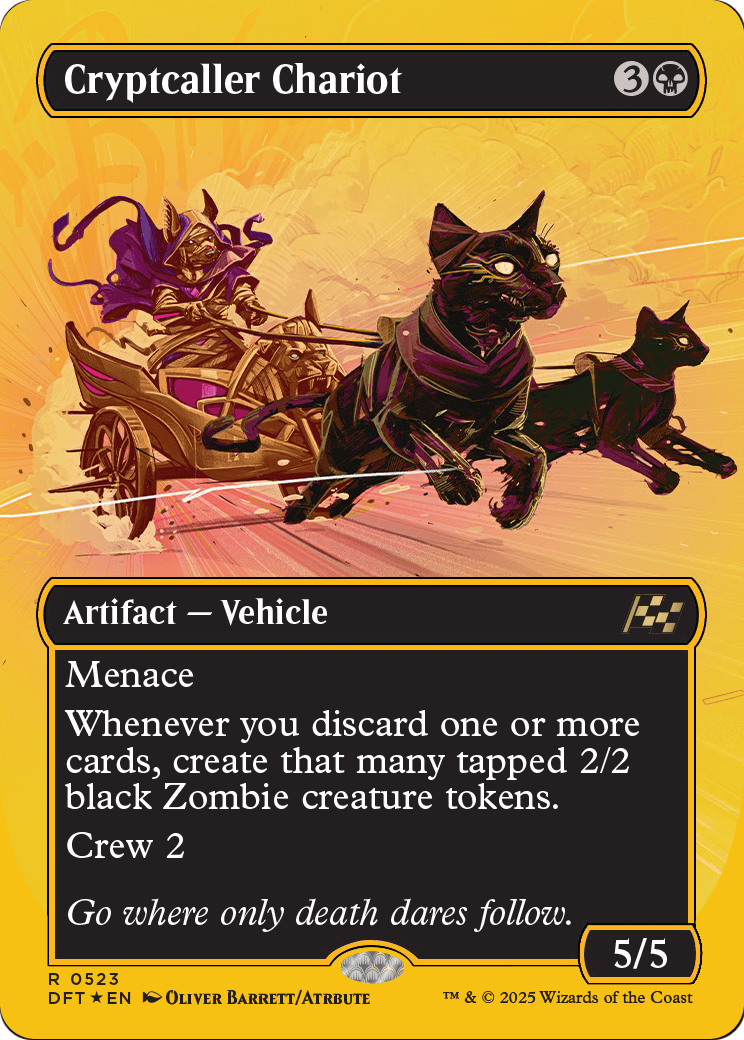 Cryptcaller Chariot (Borderless) (First-Place Foil) (DFT-523) - Aetherdrift (Borderless) Foil