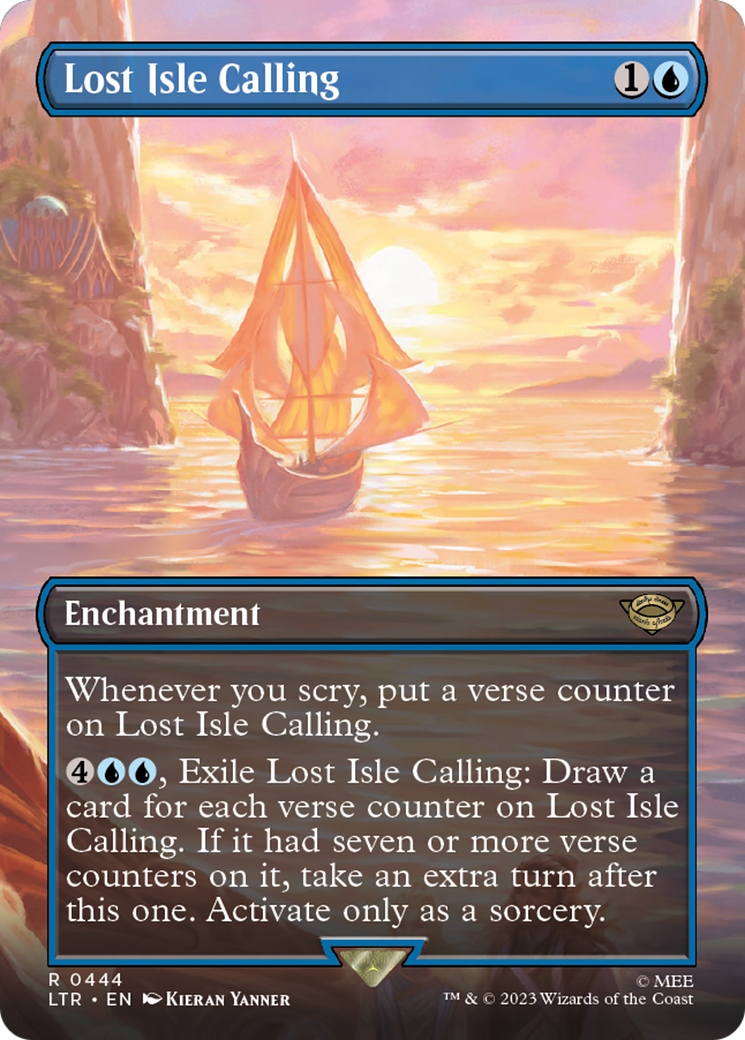 Lost Isle Calling (Borderless) (LTR-444) - The Lord of the Rings: Tales of Middle-earth (Borderless) Foil